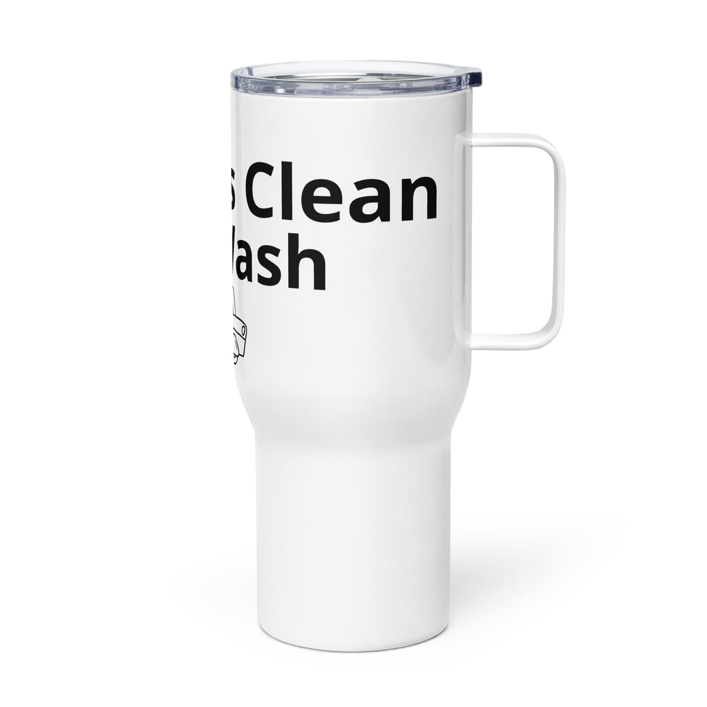 Travel mug with a handle